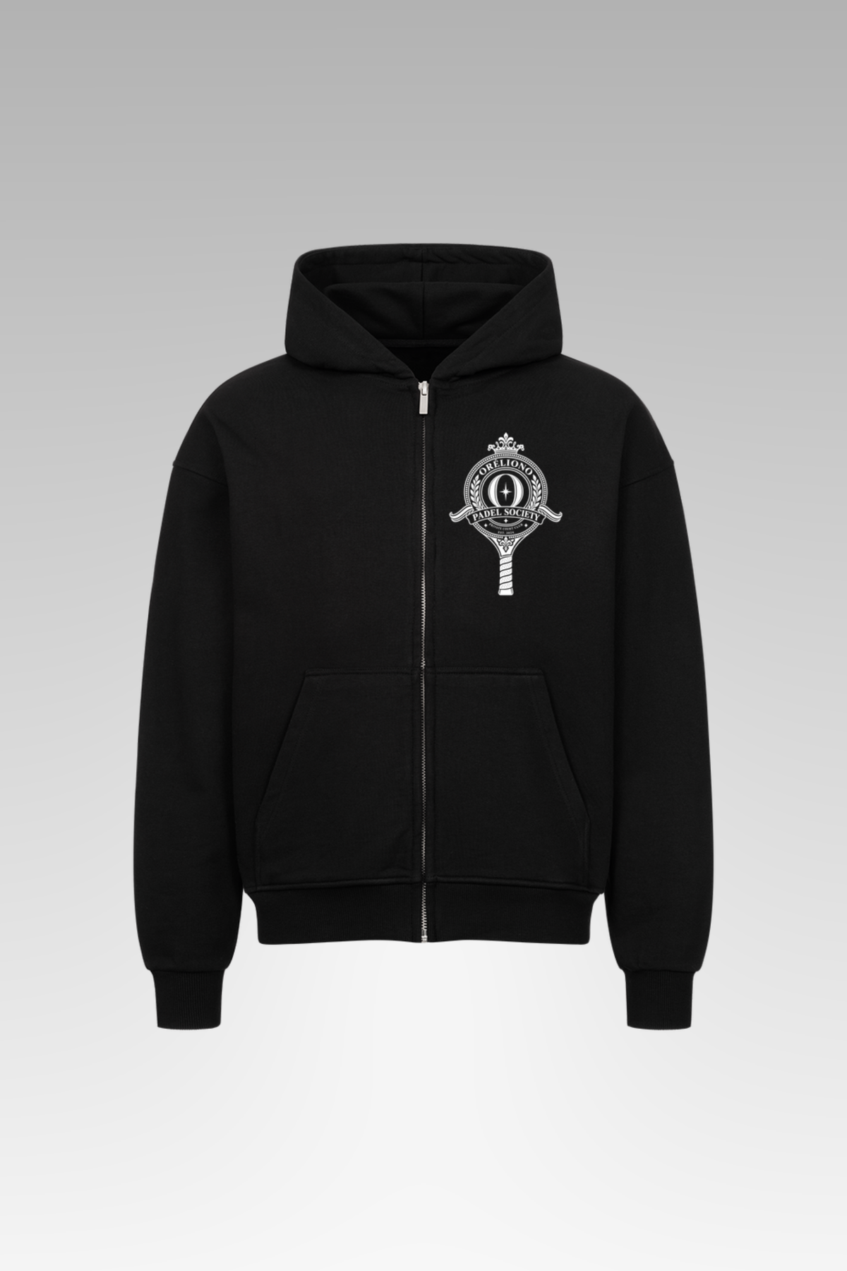 Oversize Private Court Club Zipper Hoodie