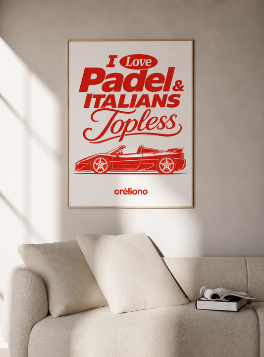 Padel & Italians Poster 3:4