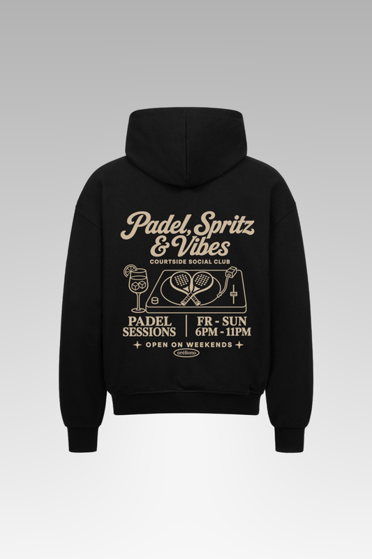 Oversize Padel Vibes Zipper Hoodie