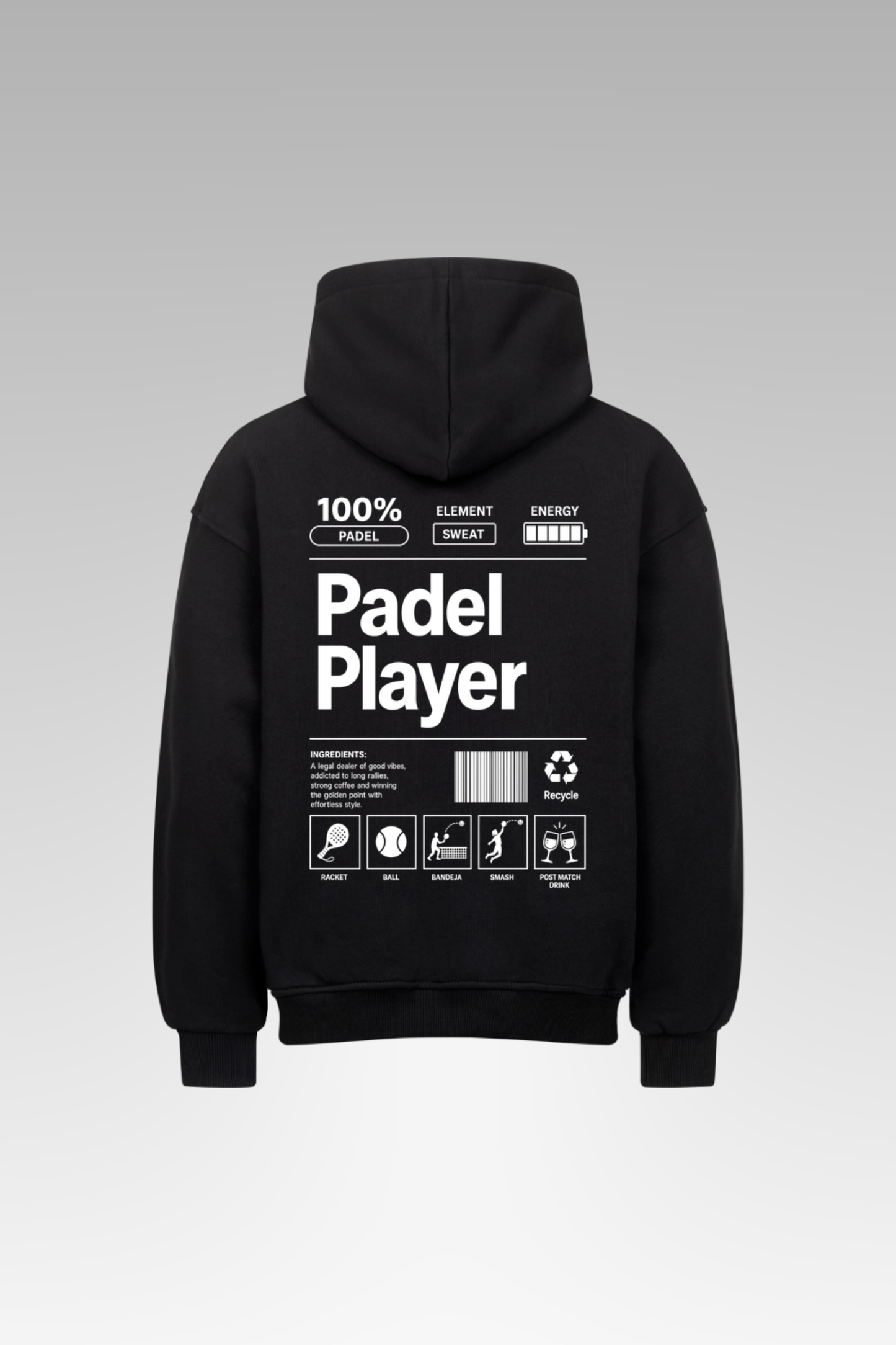 Oversize Padel Player Hoodie