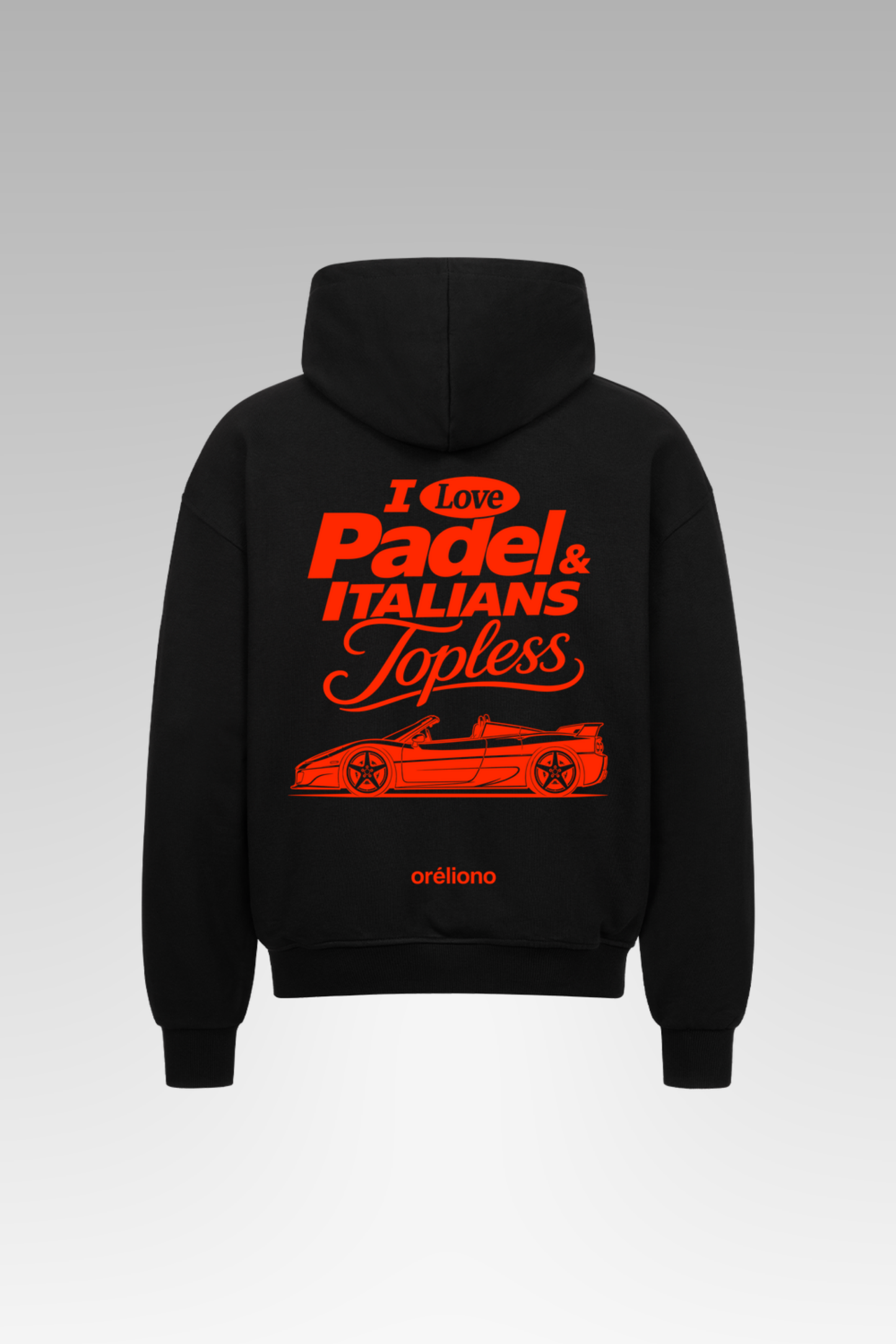 Oversize Padel & Italians Zipper Hoodie