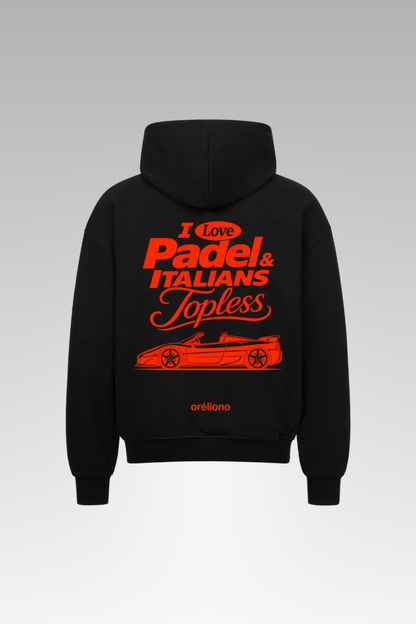 Oversize Padel & Italians Zipper Hoodie