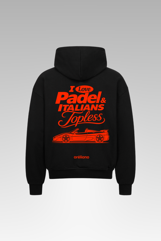 Oversize Padel & Italians Zipper Hoodie