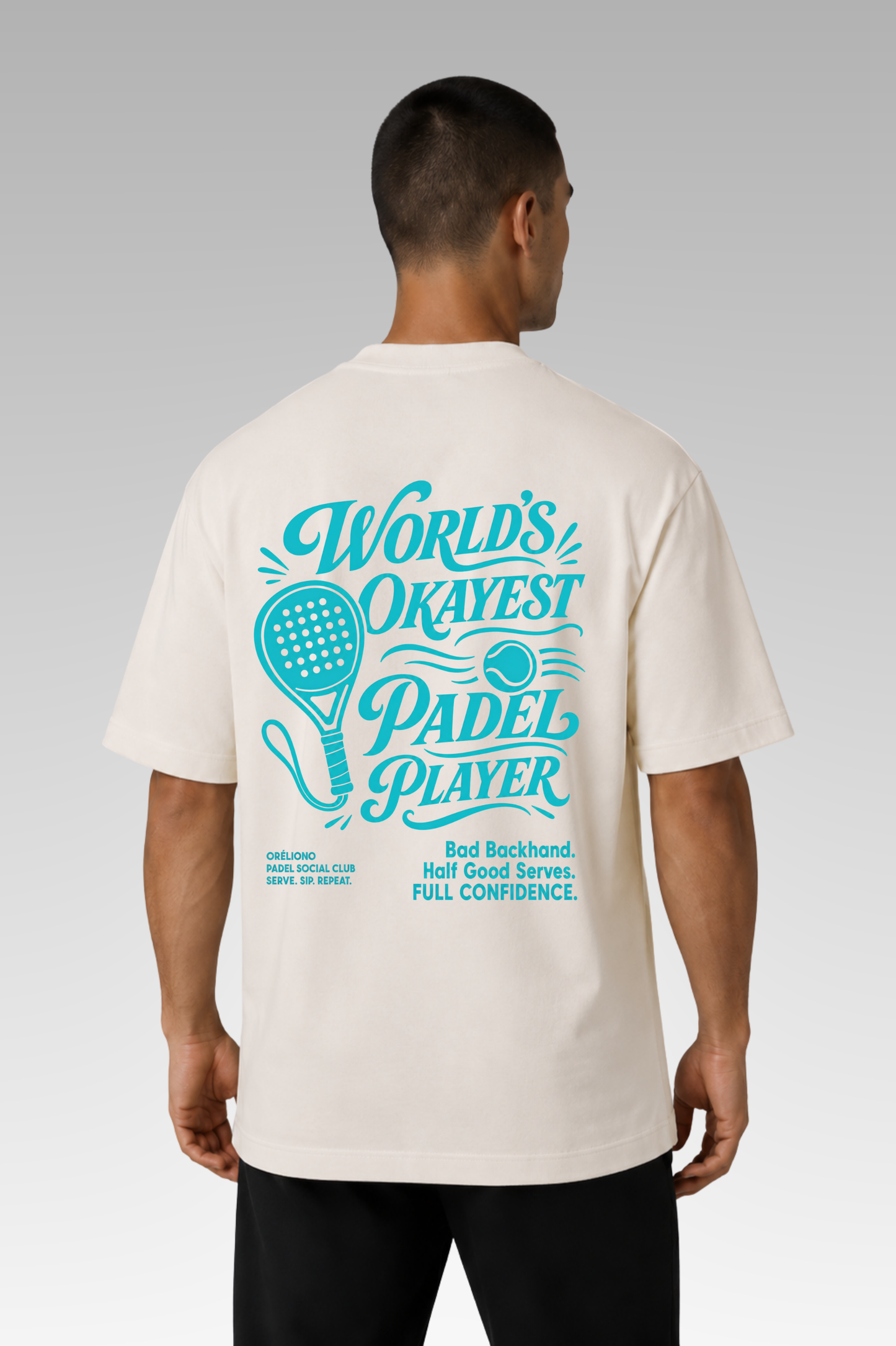 Oversize World´s Okayest Padel Player Tee