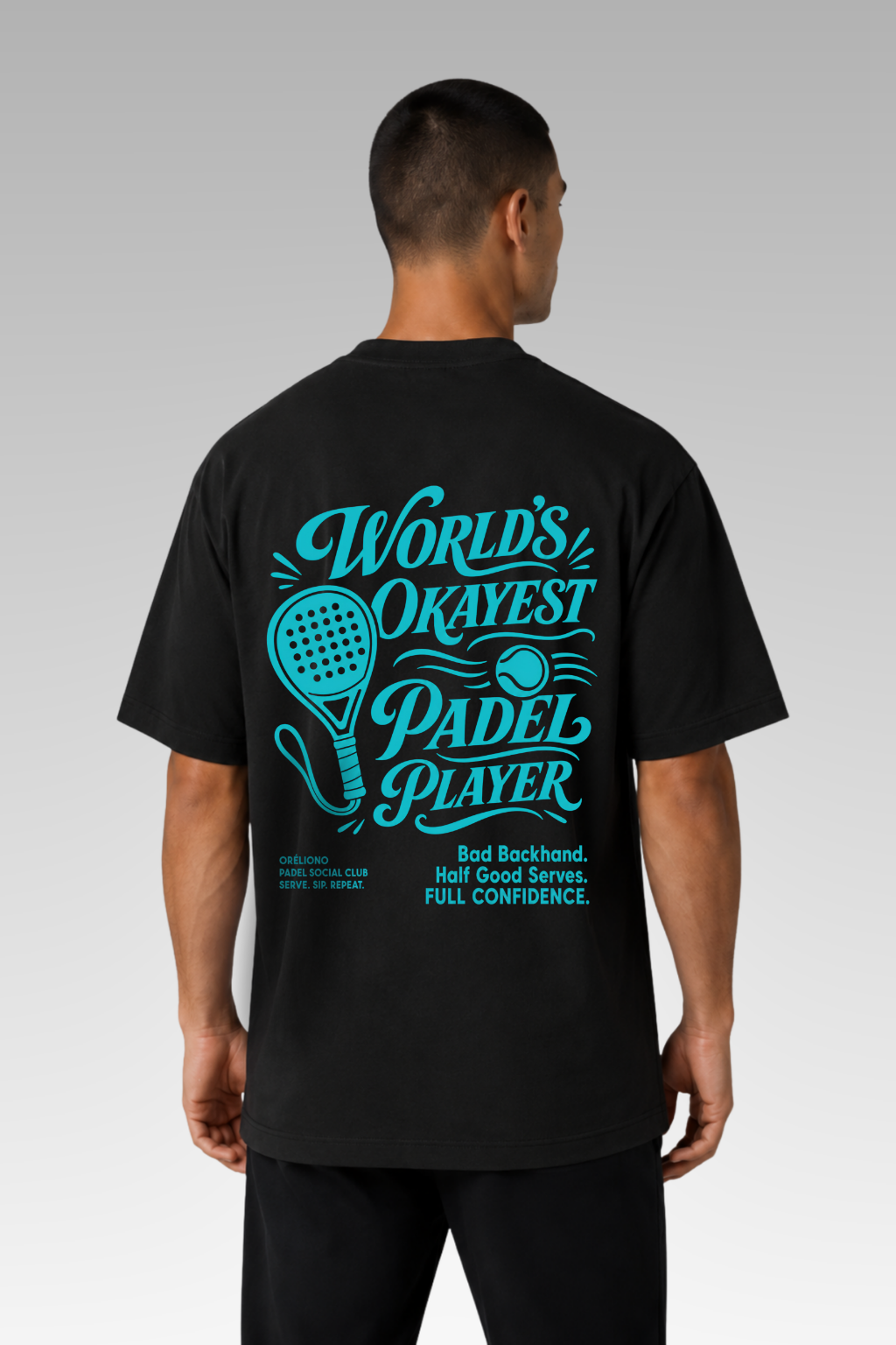 Oversize World´s Okayest Padel Player Tee