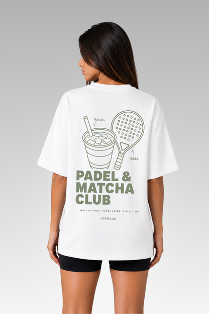 Camiseta oversize Padel & Matcha Club