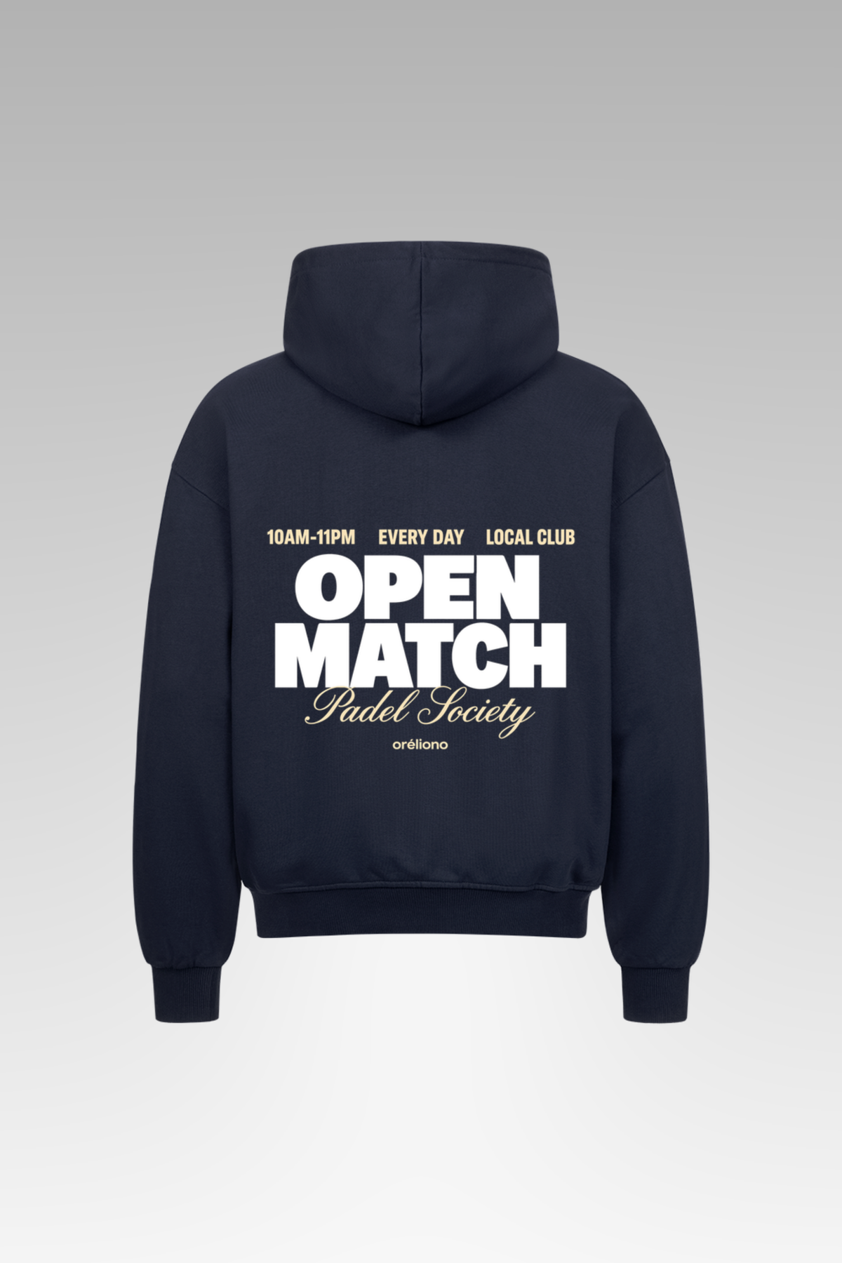 Oversize Open Match Zipper Hoodie