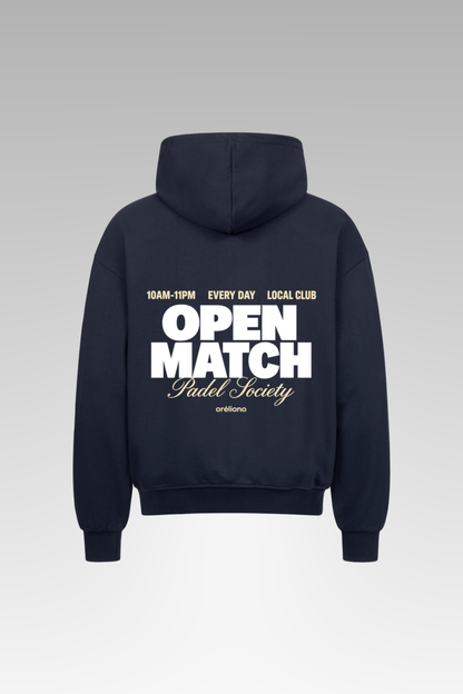 Oversize Open Match Zipper Hoodie
