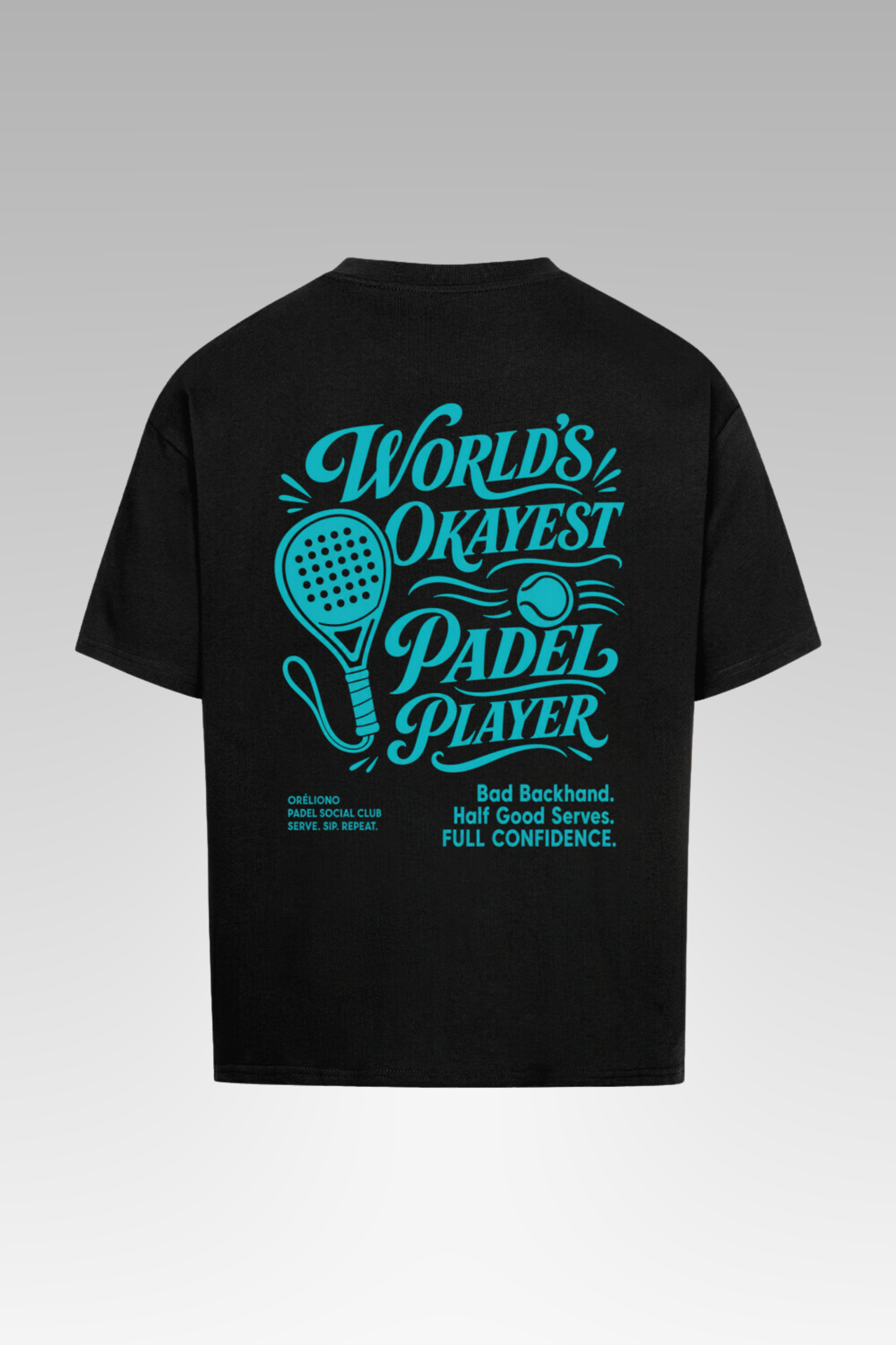 Oversize World´s Okayest Padel Player Tee