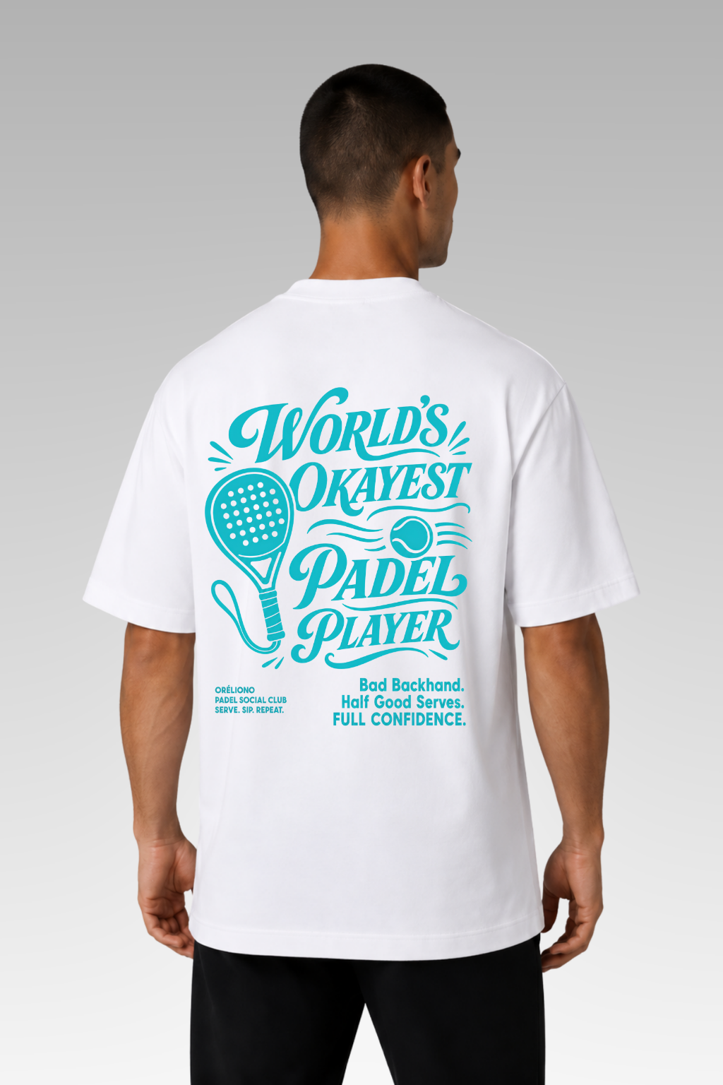 Oversize World´s Okayest Padel Player Tee